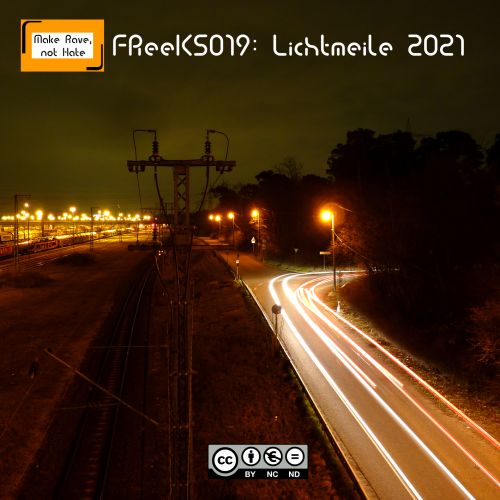 The cover image of FRee-K Sounds 019 shows a night scene at Mannheim Railroad Yard